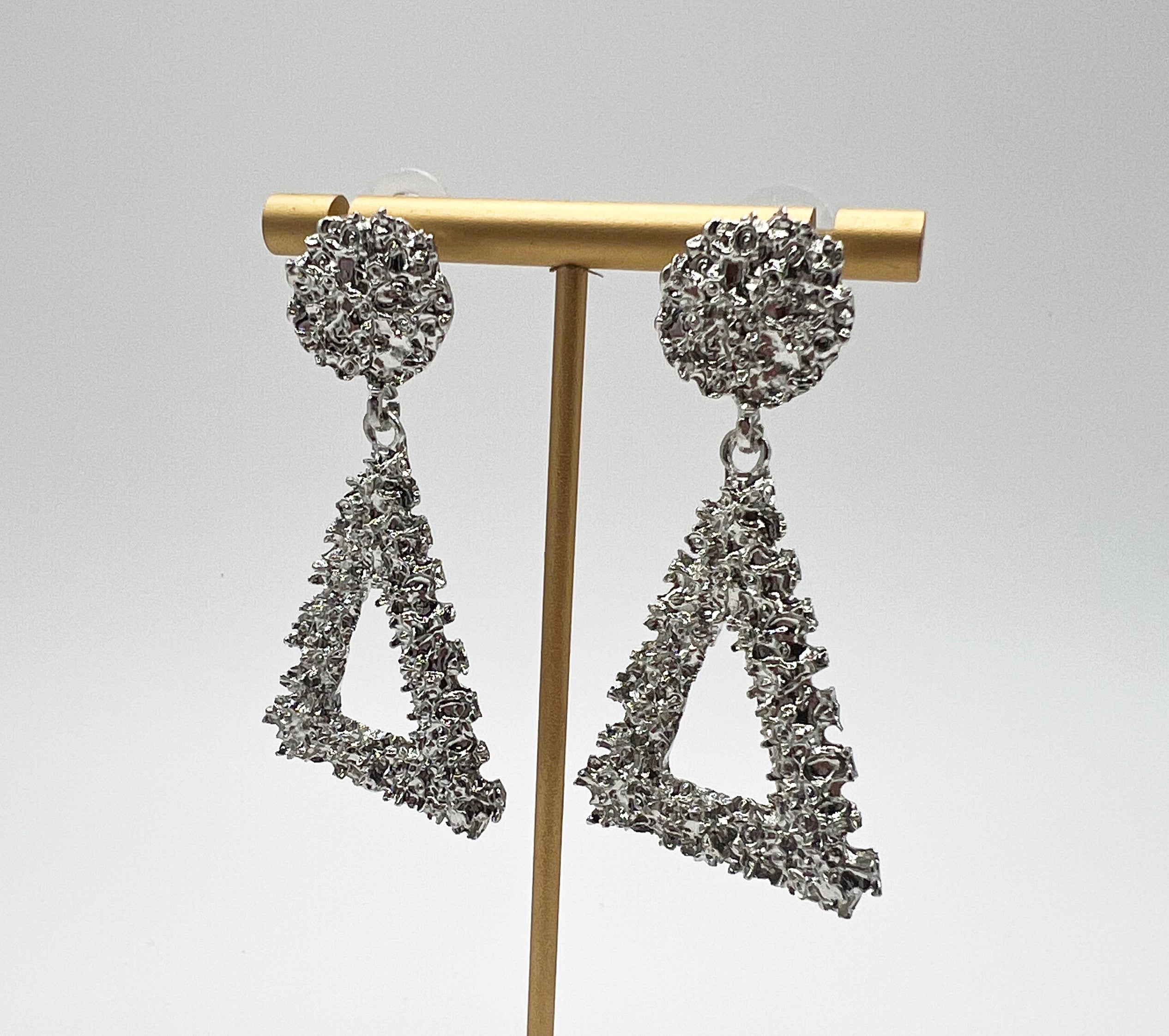 Party Wear White Earring